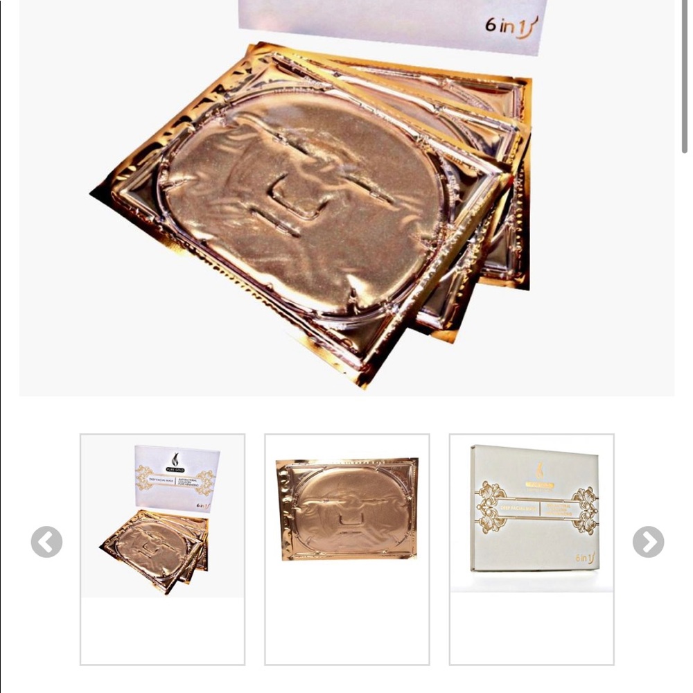 Pure gold 24 karat deep facial mask